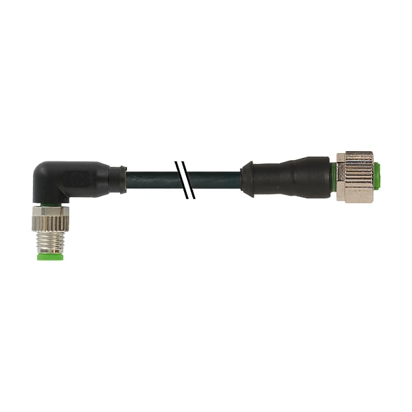 Murrelektronik M12 Xtreme male 90 Degree / Valve plug MDC06-2s LED, PUR 2x0, 75 bk UL, CSA+dr 7000-88311-6310150 - main